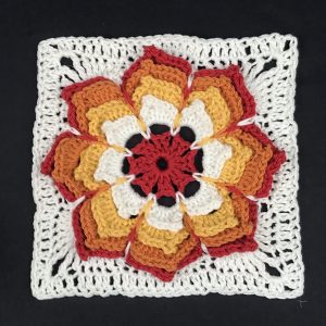 Sunshine flower blanket - tiger lily block