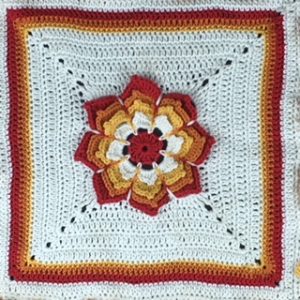 sunshine flower blanket central block
