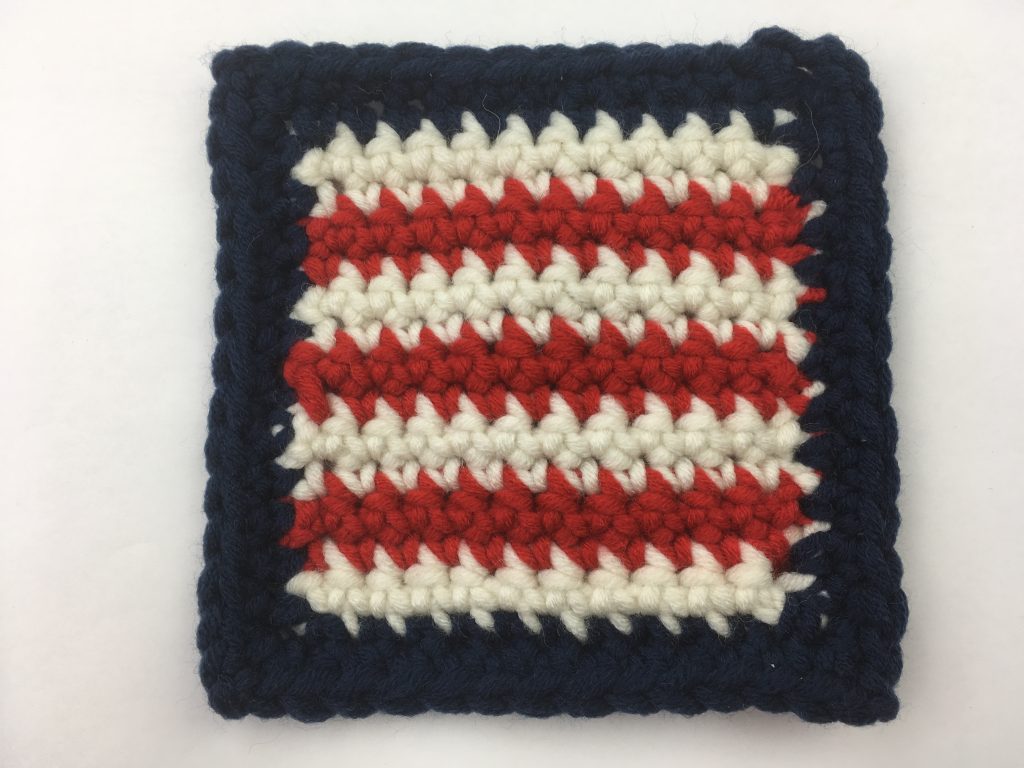 Striped Block - crochet