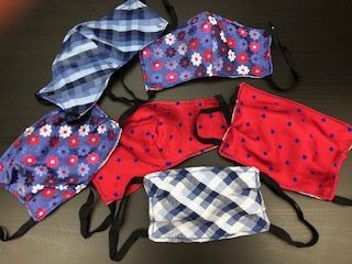 face masks from recycled ties