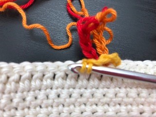 slip stitch to make the first twist