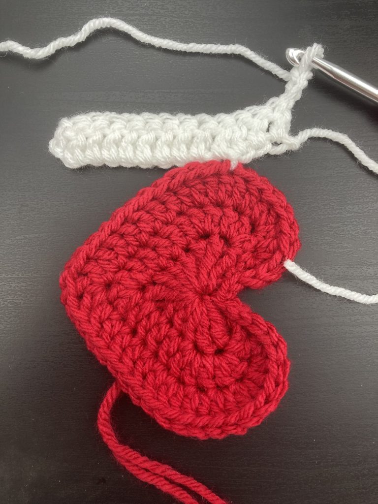 log cabin love block - end of second row of panel 1