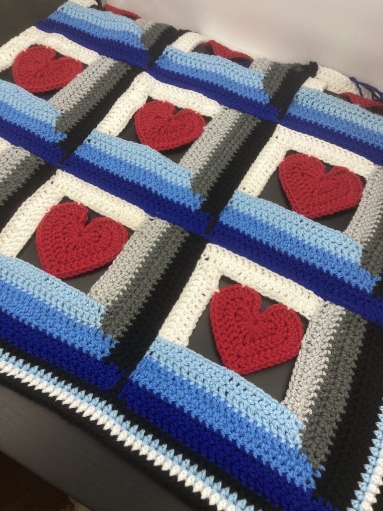log cabin love blanket
