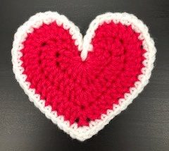crochet blog January update - New Large Heart - edging