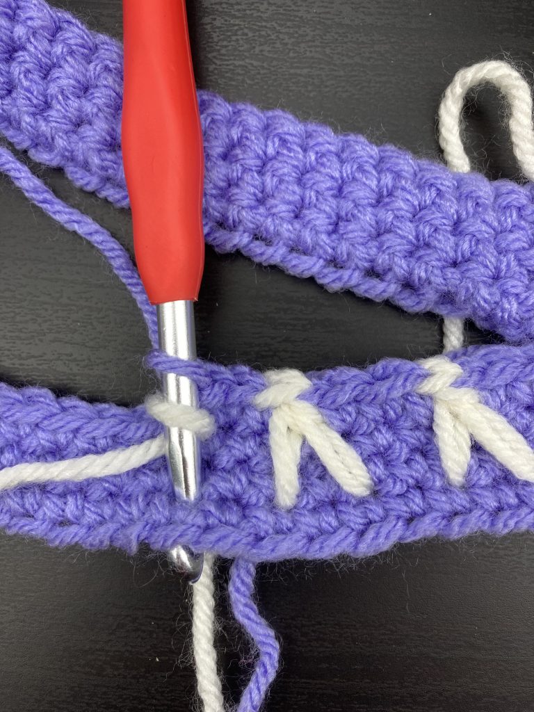 crochet bunny stitch step 1