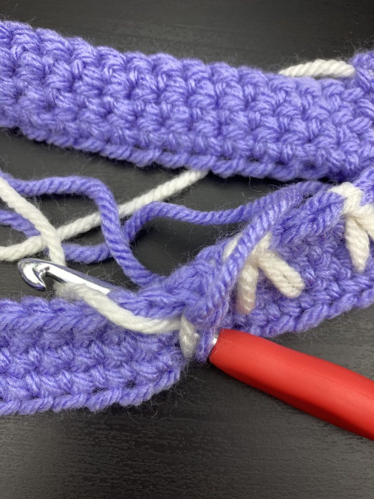 crochet bunny stitch step 2
