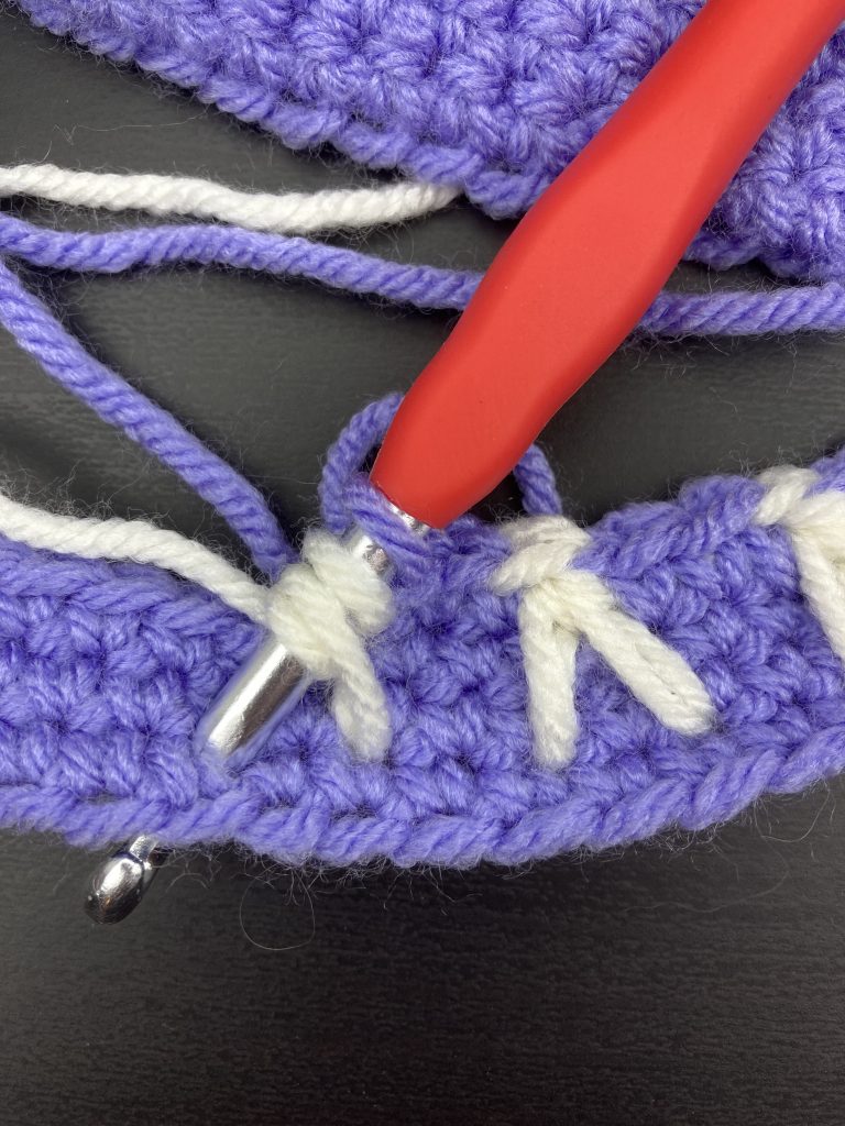 crochet bunny stitch step 4
