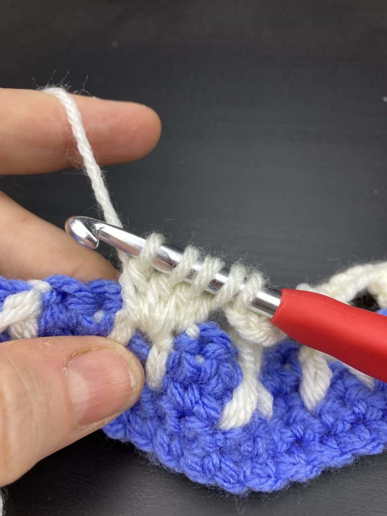 crochet bunny stitch step 15